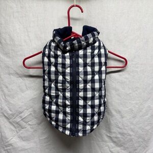 Medium Blue and White Plaid Dog Jacket